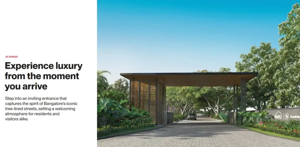 Assetz City of Palms Plots grand entrance wide angle image by Assetz Property Group located at IVC Road, Devanahalli, Bangalore Karnataka