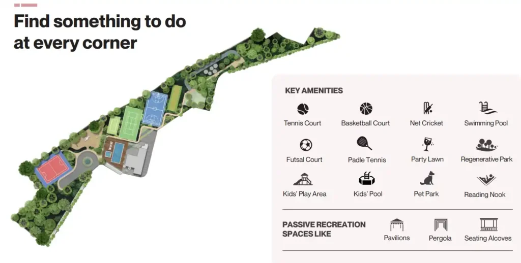 Assetz City of Palms Plots key amenities by Assetz Property Group located at IVC Road, Devanahalli, Bangalore Karnataka